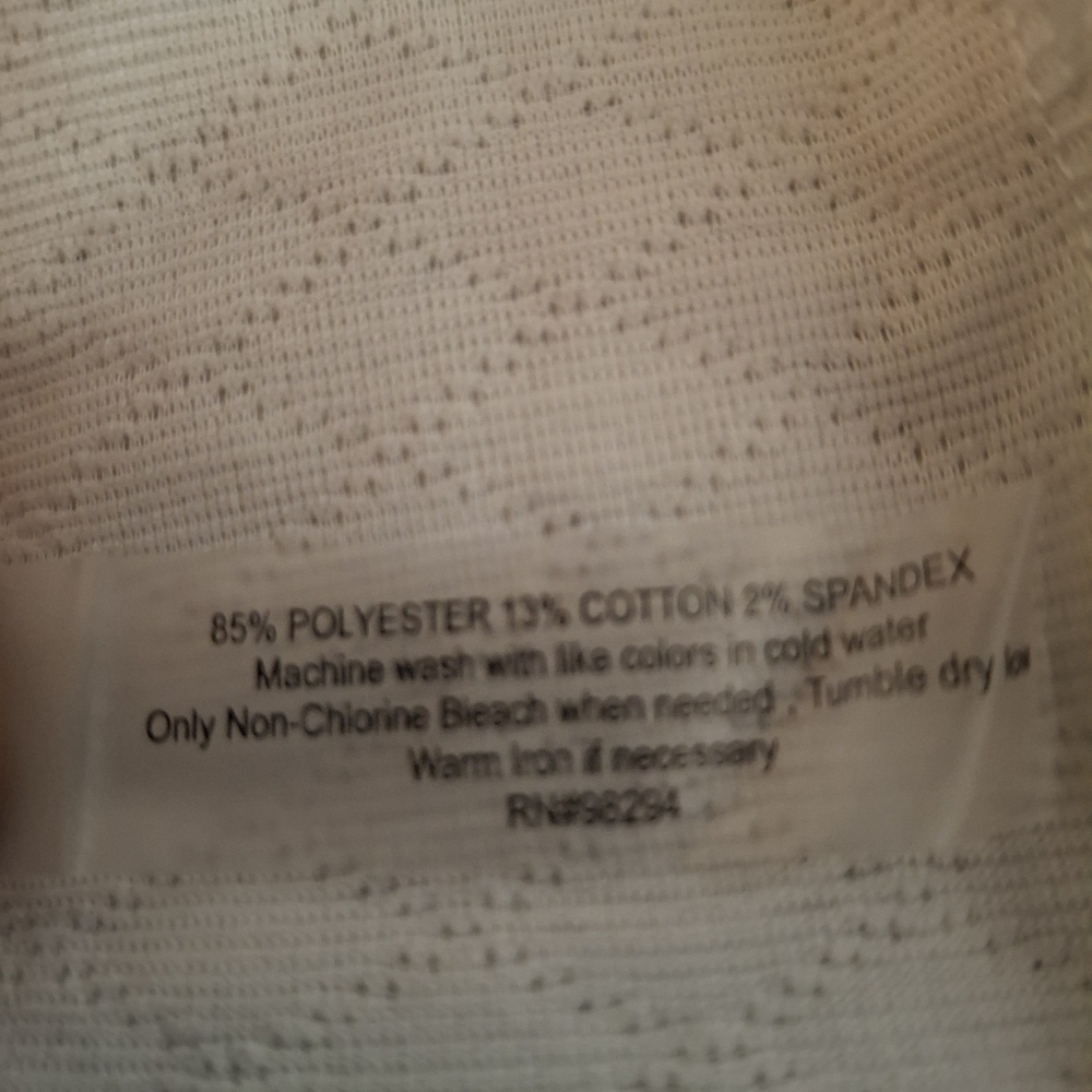 Onque Casuals White With Bkack Zip Up Sweater Quilted Knit - Picture 6 of 6